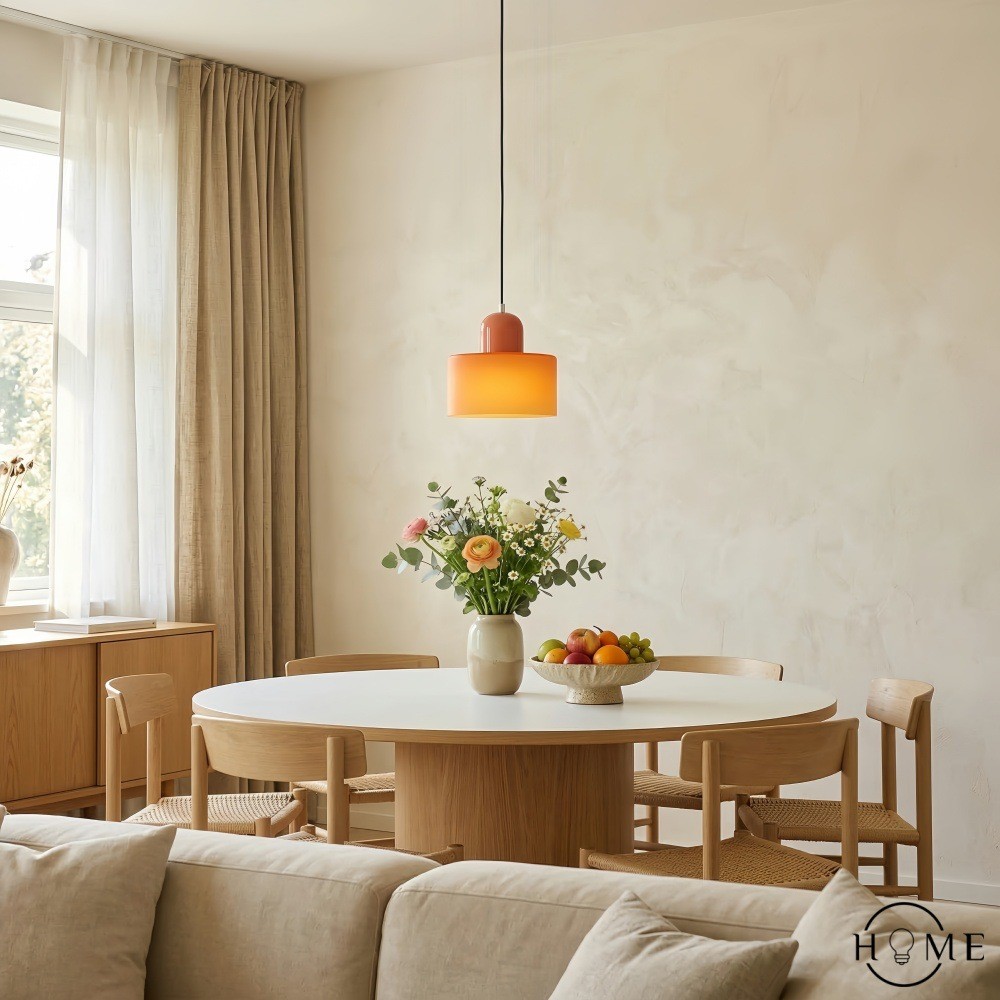 Kalo Cilinder Hanglamp - Glazen Lamp in Scandinavische Stijl voor Eet en Slaapkamer HL107