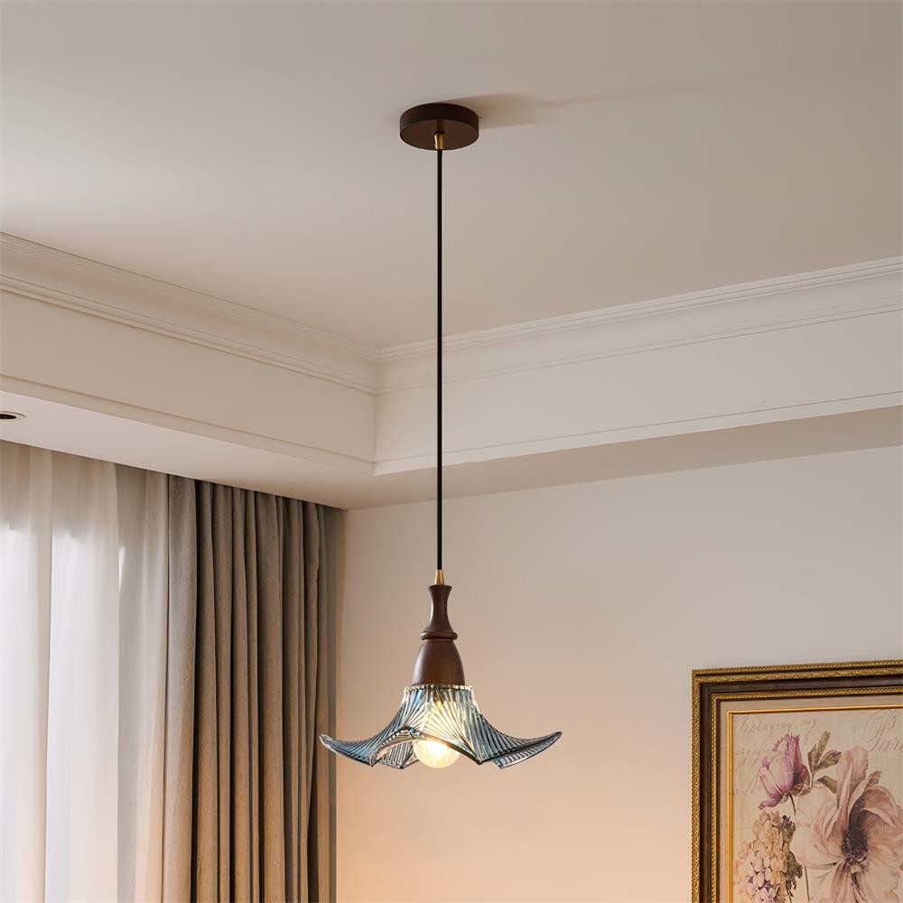 Lila glazen hanglamp HL2598