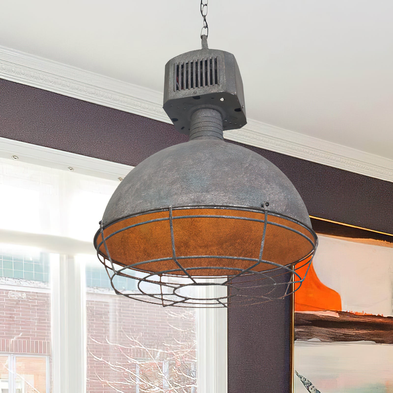 Hanglamp met metalen omhulsel in industriële stijl HL3022