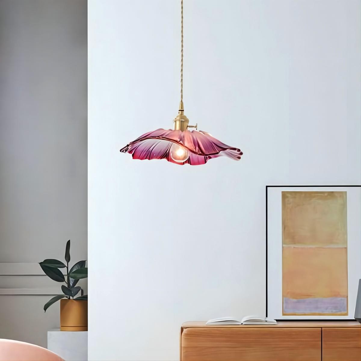 Moderne kunst bloem vorm keuken glazen hanglamp HL46