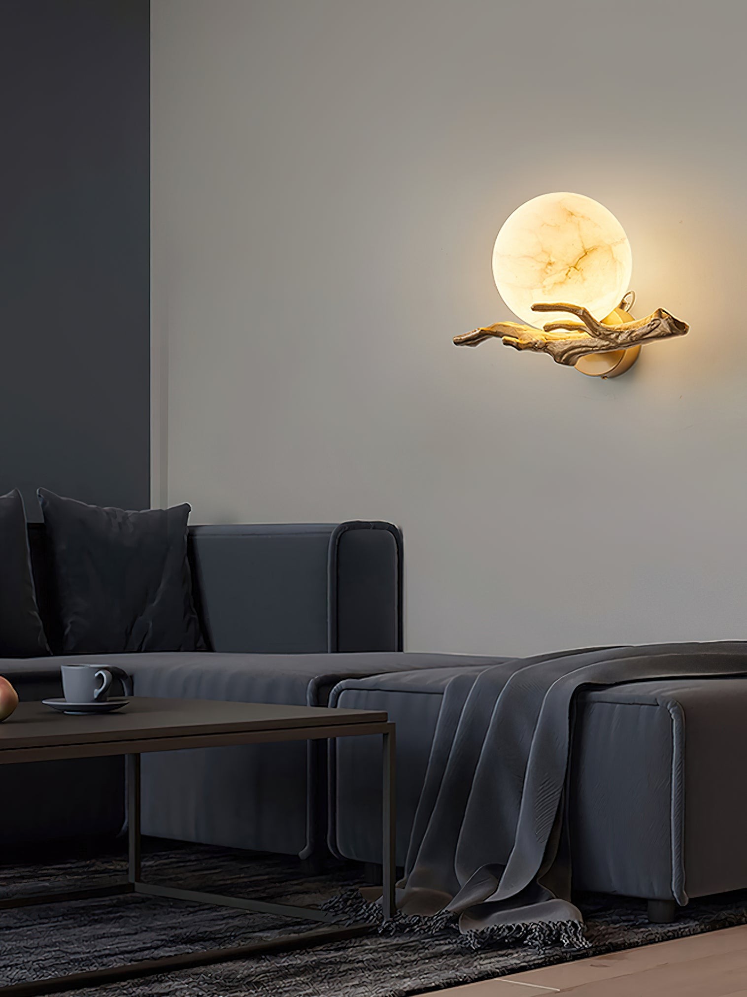 Retro Twigs Alabaster wandlamp HL2988