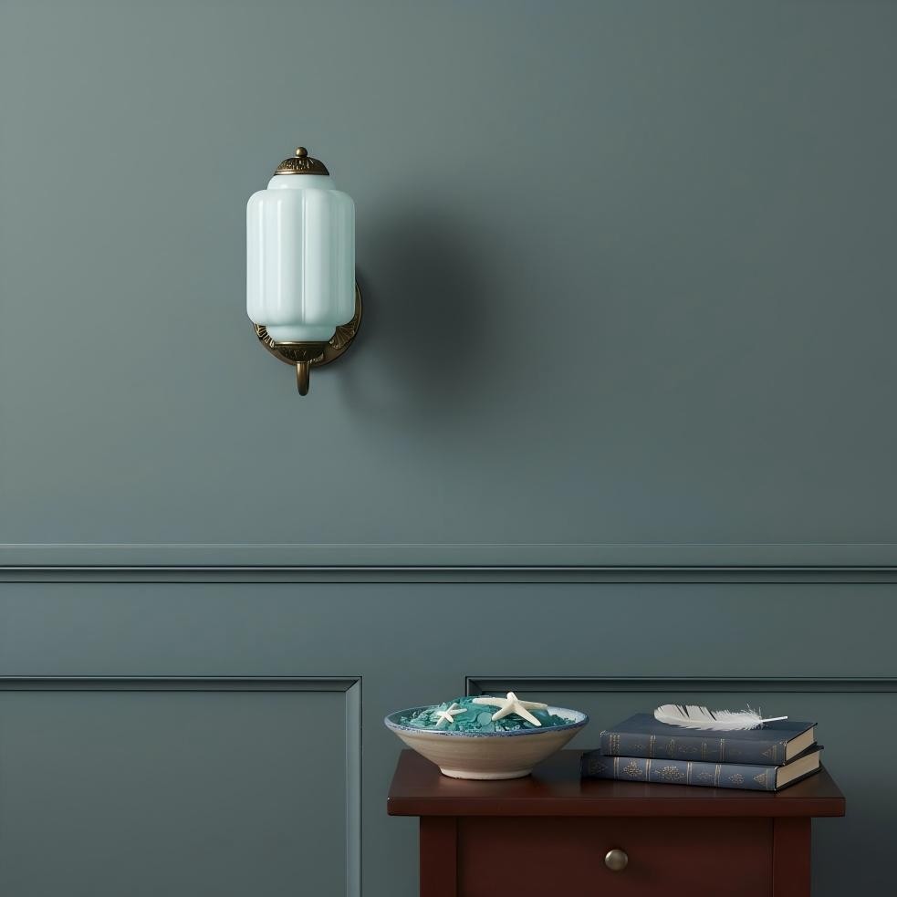 Vintage Melkglas Eloise Kandelaar Wandlamp HL844