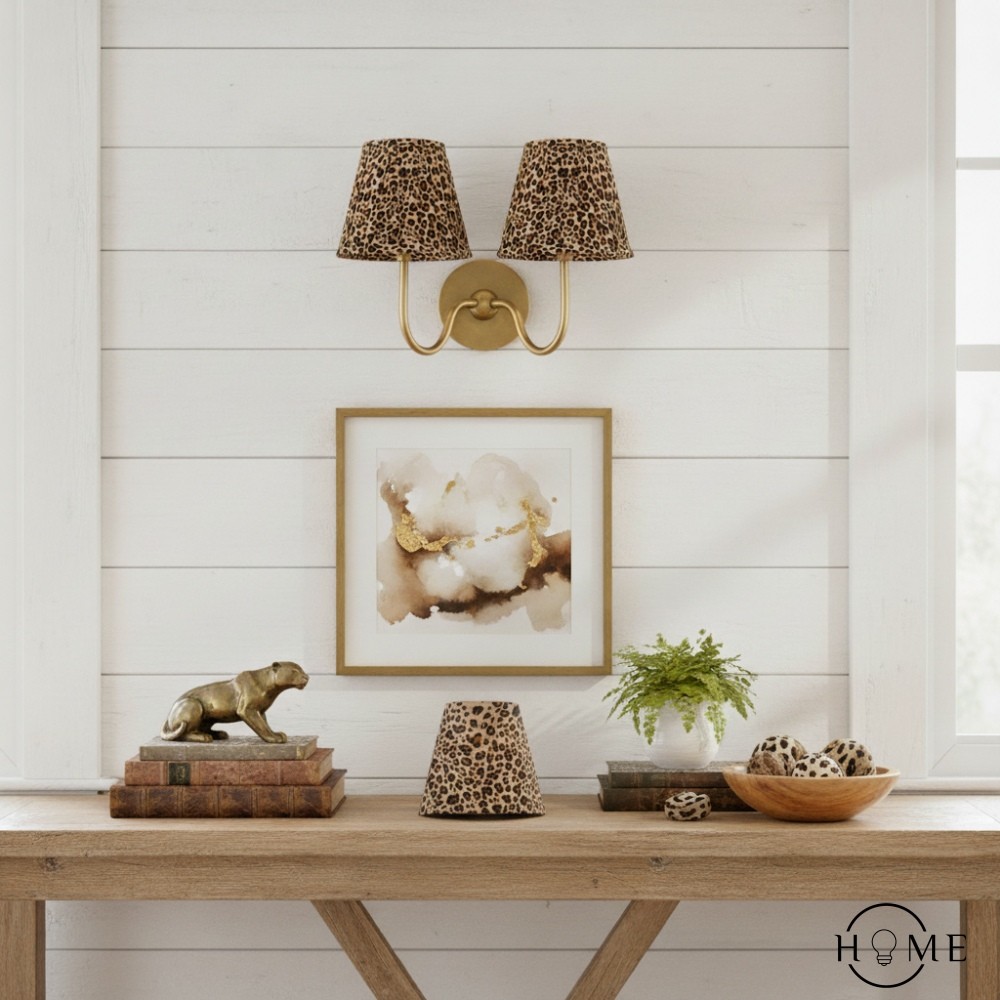 Luvora Vintage Wandlamp met Linnen Kap - Moderne Metalen Wandverlichting HL1594