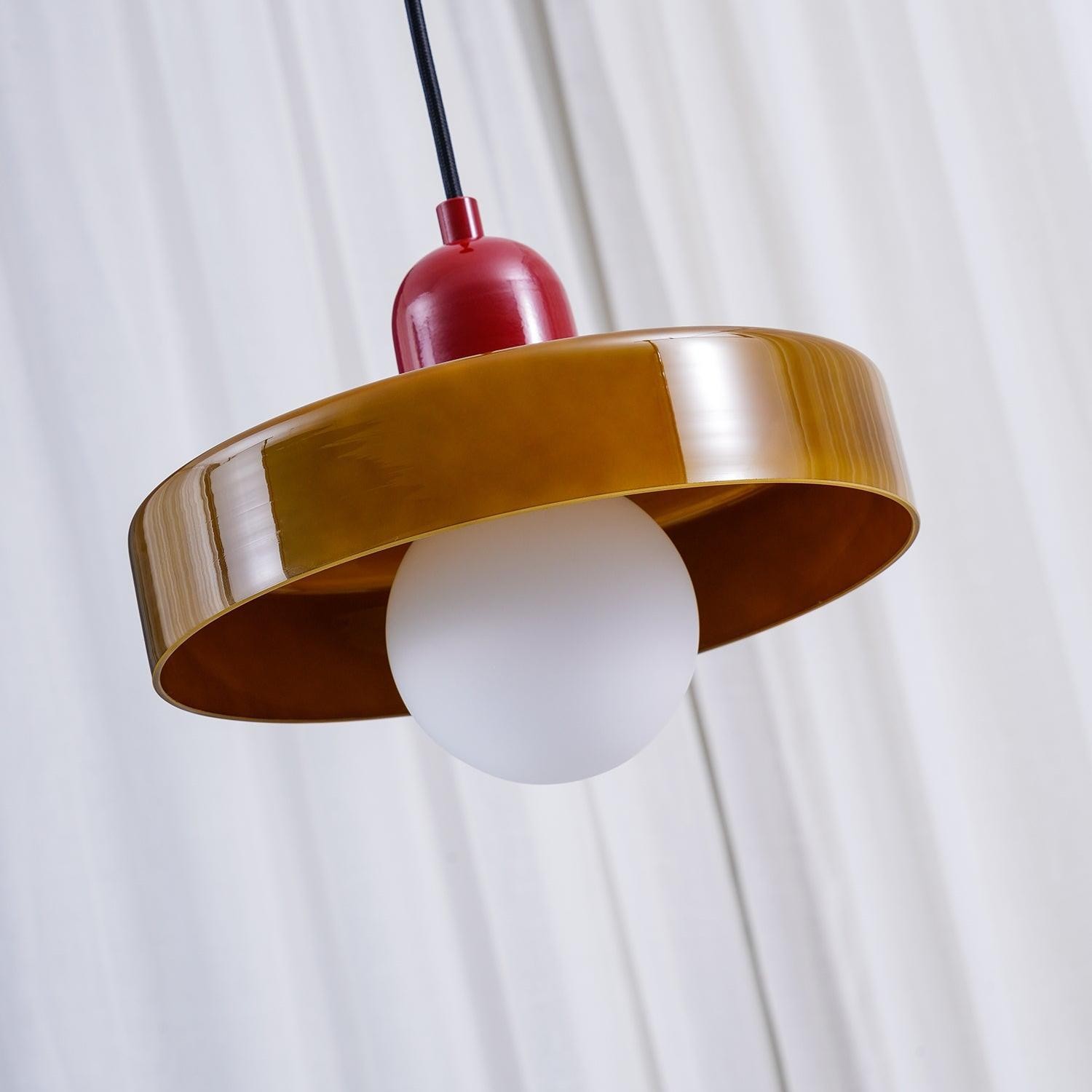 Kalo Disc Kleurrijke Hanglamp - Moderne Glazen Hanglamp voor de Eetkamer HL2447