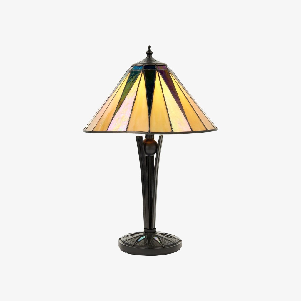 TF Dark Star Tiffany-stijl tafellamp met geometrische kap voor slaapkamer en accentverlichting HL2170