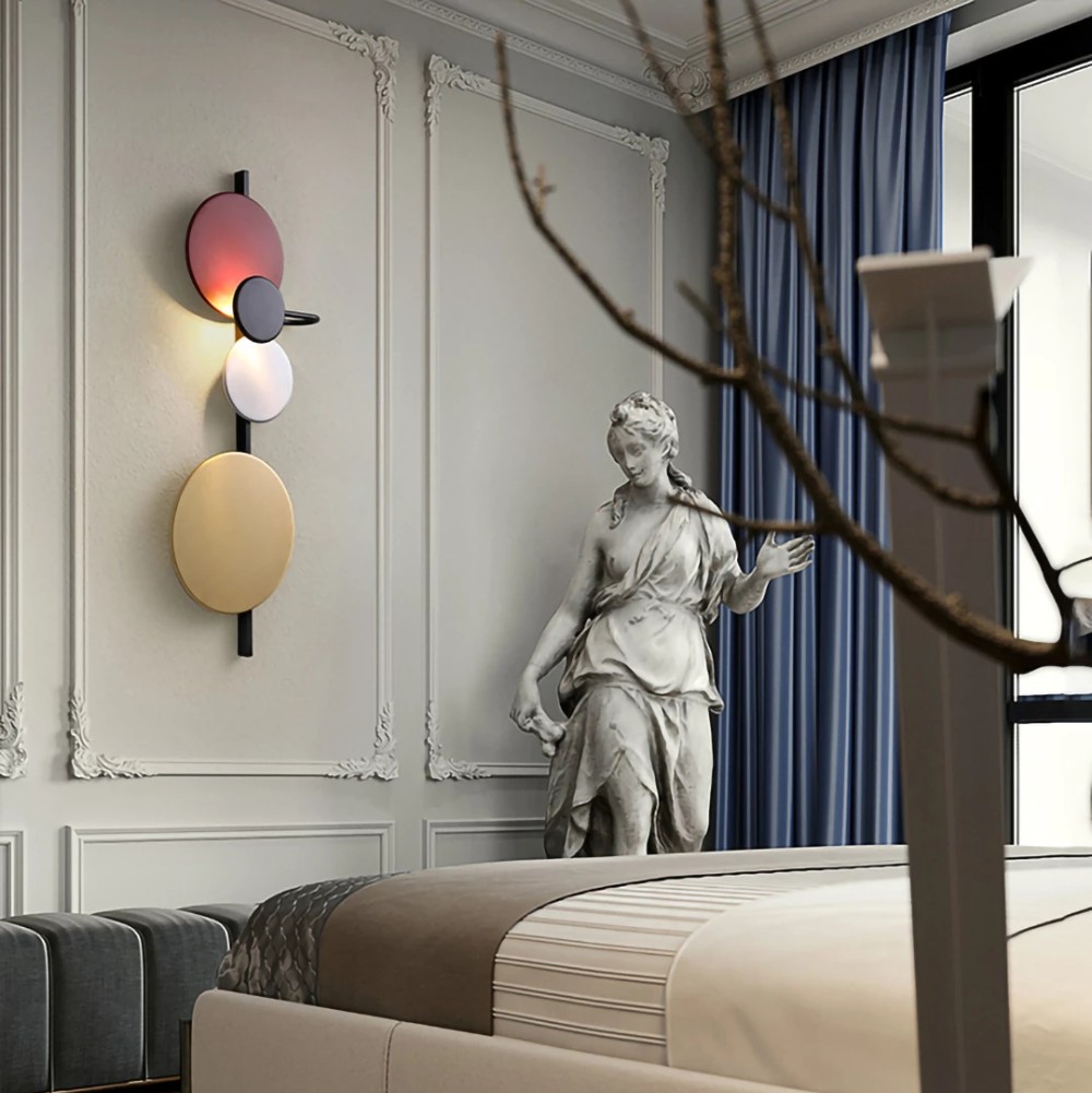 Moderne Kleurrijke Ronde PLANET Wandlamp