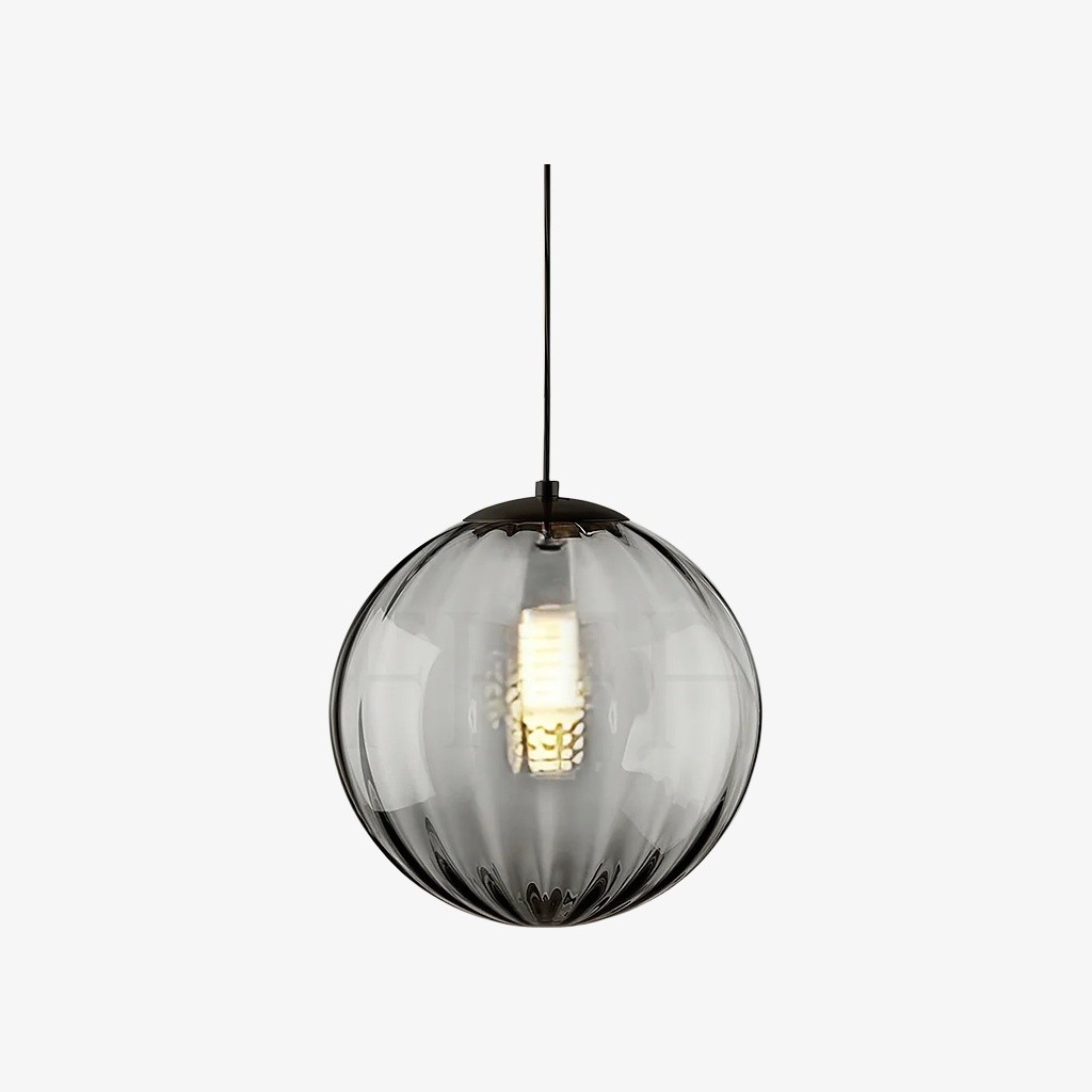 Lunorie hanglamp met glazen bol van ijzer en metaal – een stijlvolle, verstelbare hanglamp voor eetkamers HL2351