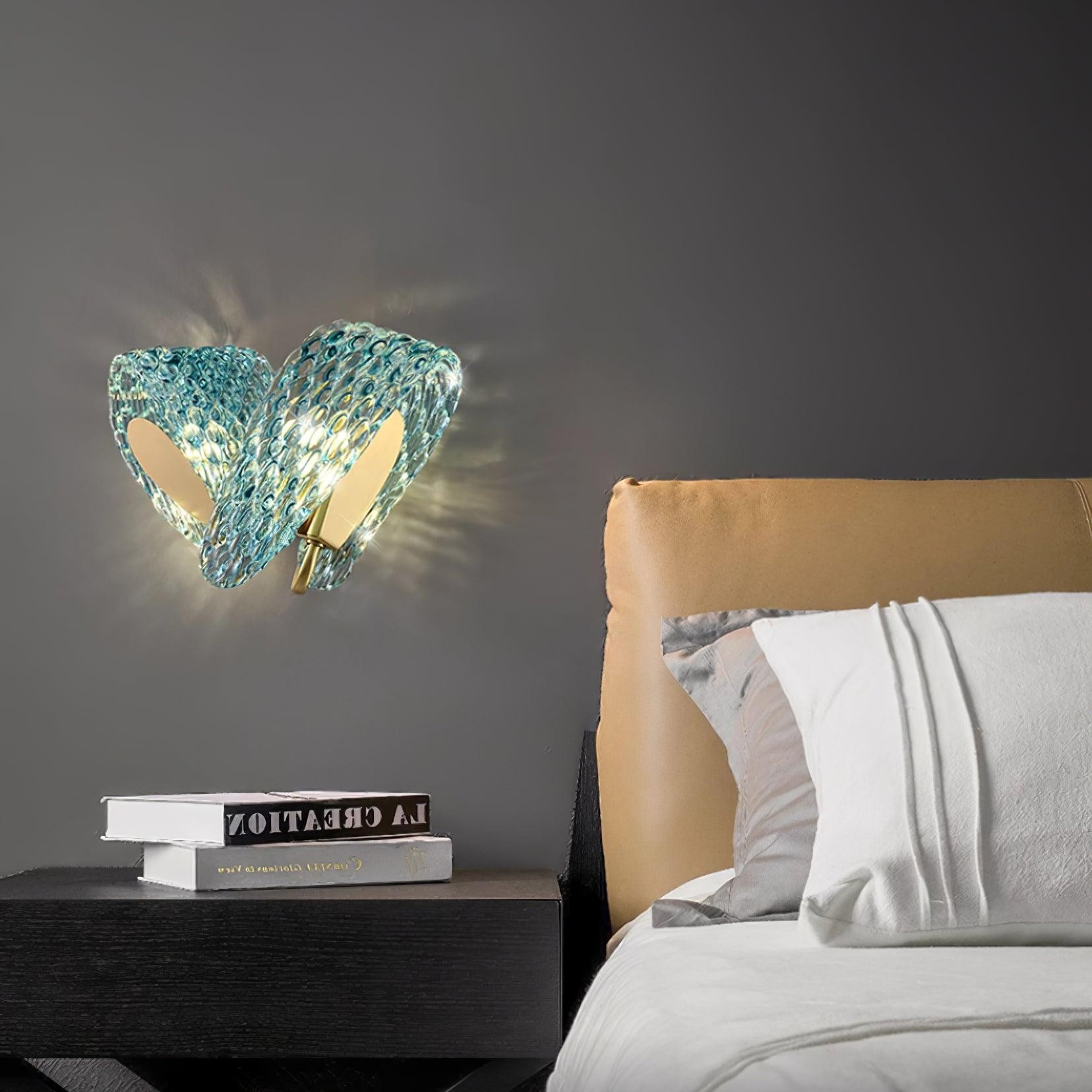 Creatieve Licht Luxe Blauwe Lint Wandlamp HL381