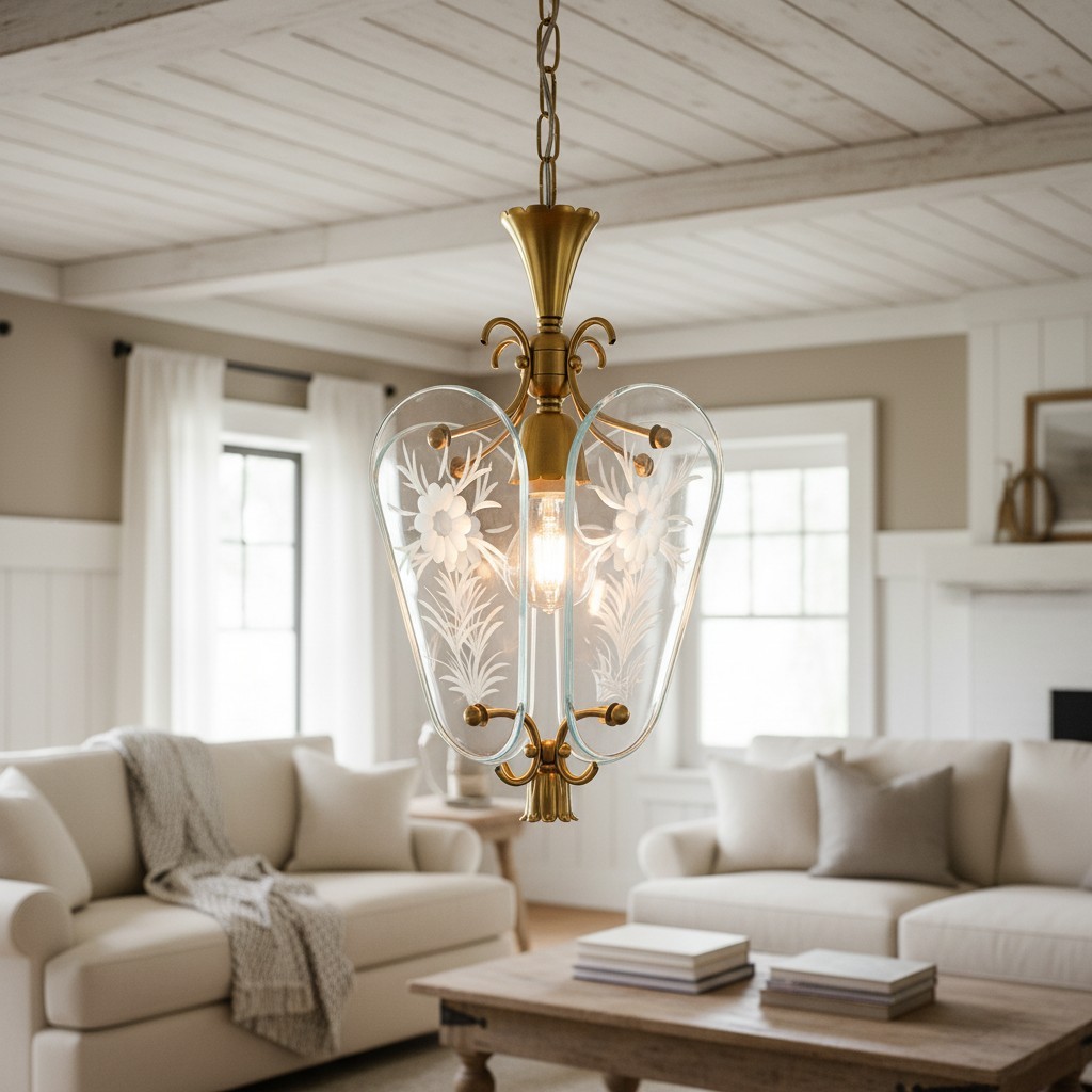 Kerise hanglamp met slanke glazen kap - design sfeerverlichting voor open ruimtes of lounges HL2294