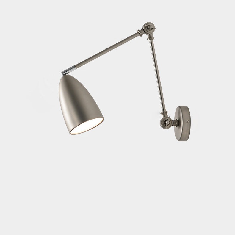 Moderne industriële intrekbare draaibare wandlamp met schommelarm van ijzer HL1108