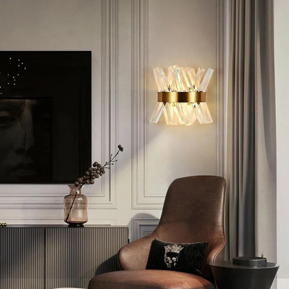 Moderne luxe kristallen wandlamp voor naast het bed HL962