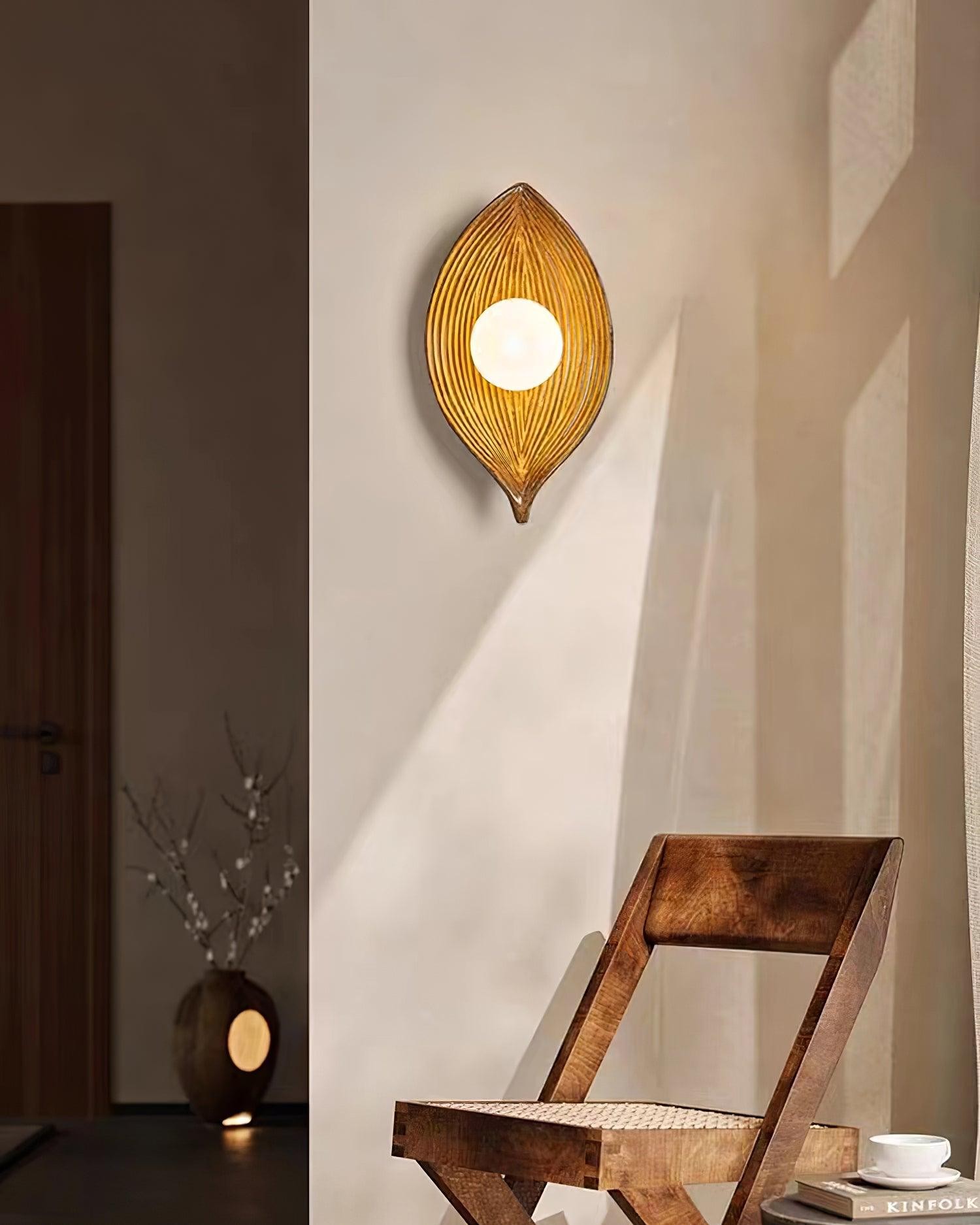 Hedendaagse Nordic Leaf Resin Wandlamp HL574