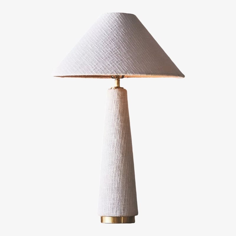 Ceruna Tafellamp met kegelvormige kap - Elegante stoffen kap voor woonkamer en hal HL1899
