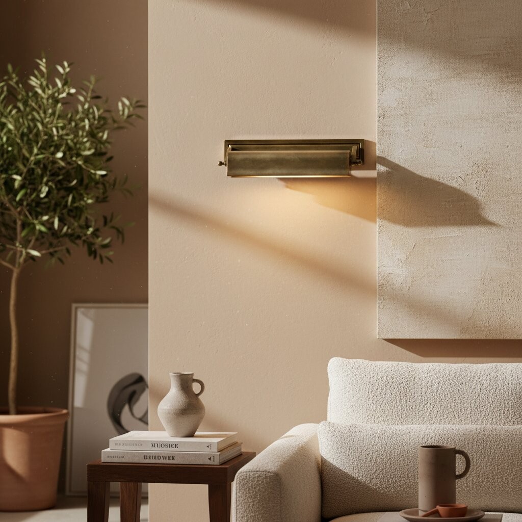 Libris Schilderijlamp - Vintage-geïnspireerde metalen wandlamp met klassiek silhouet voor slaapkamer of leeshoek HL2381