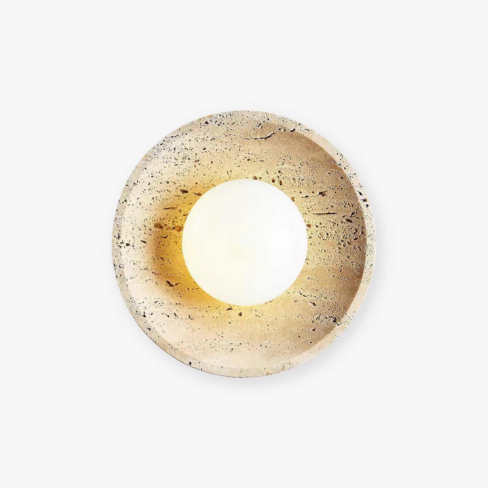 Retro Wabi Sabi Travertine Lunar Eclipse Wandlamp HL938