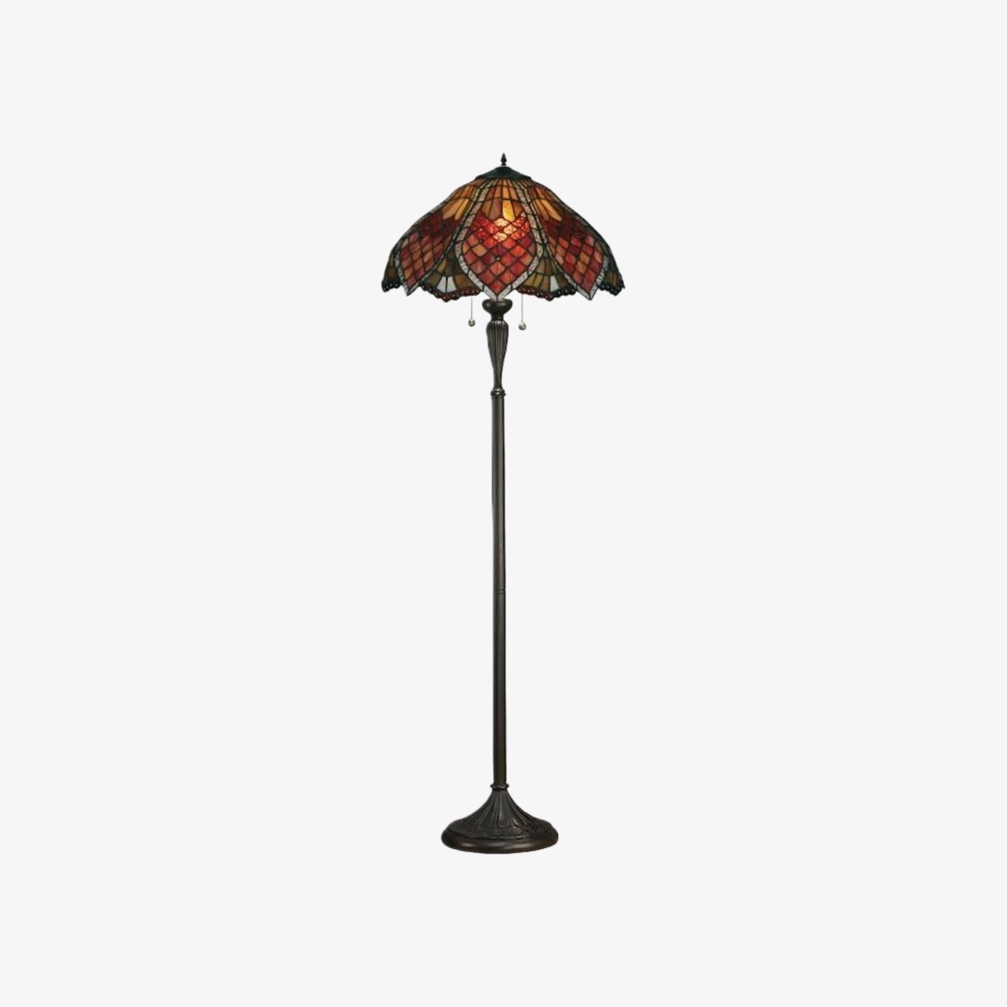 TF Orsino Decoratieve vloerlamp in Tiffany-stijl - Artistieke lamp met glas-in-lood voor de slaapkamer HL2055
