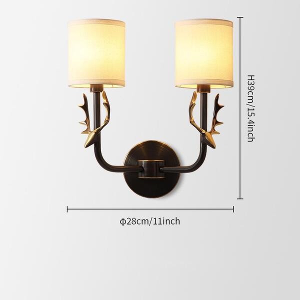 Hertenkop Wandlamp