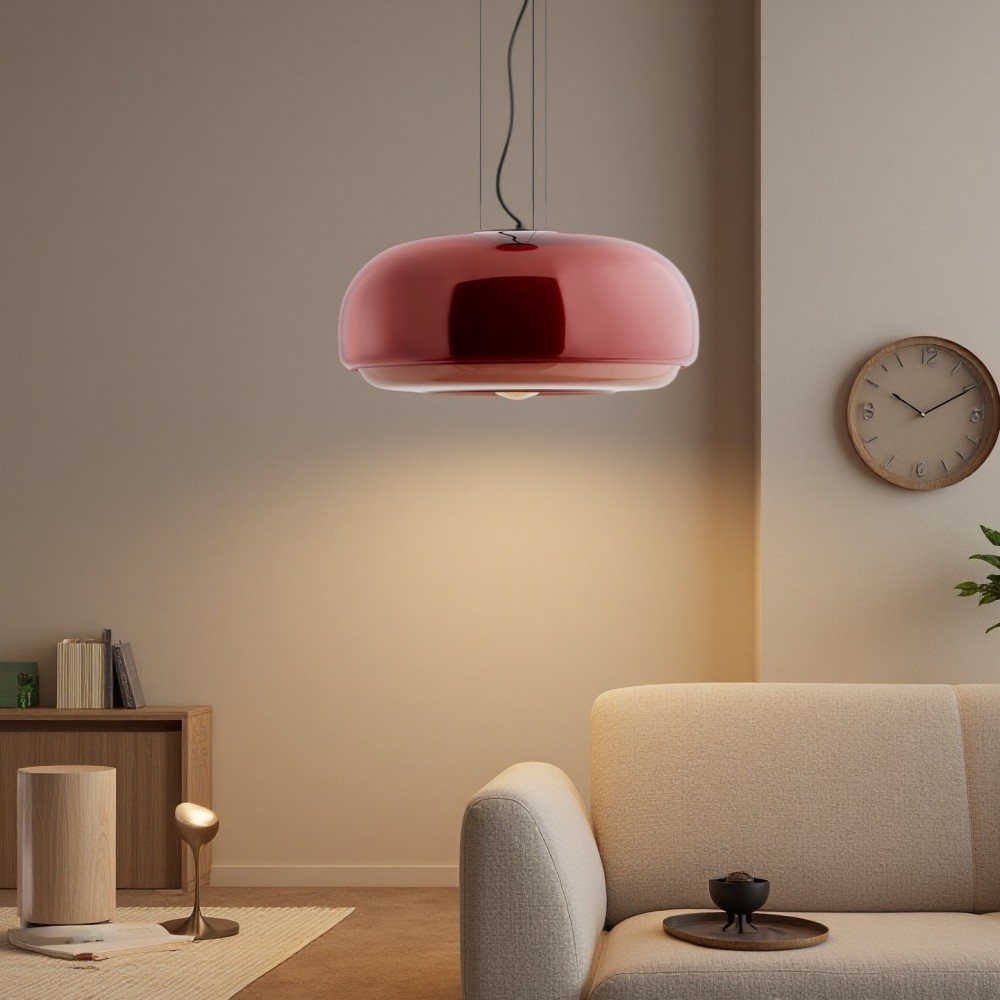 Clinco Macaron Hanglamp met Glas-in-lood - Moderne Hanglamp voor Eetkamer en Slaapkamer HL1098