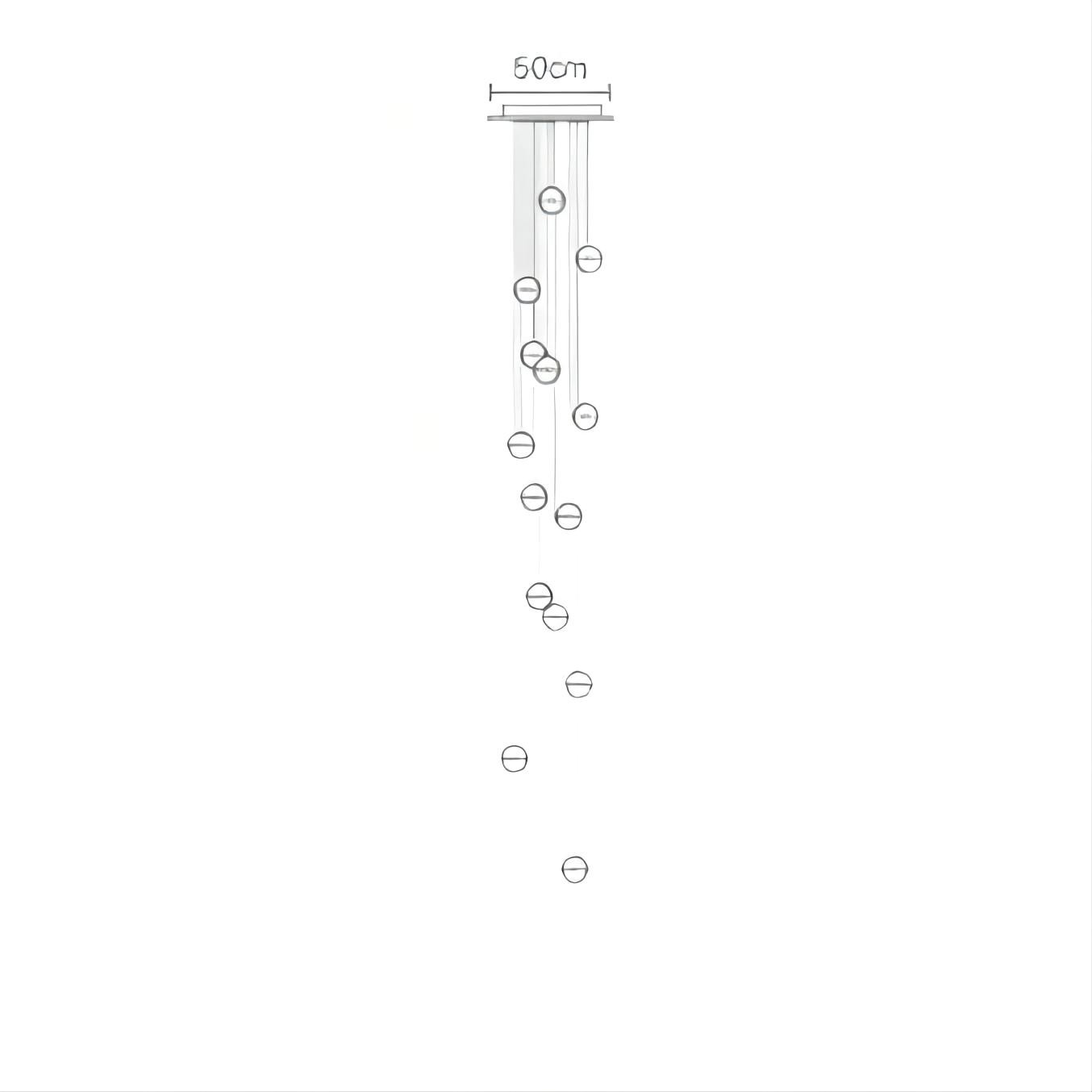 14.1M Glazen Bol Design Hanglamp