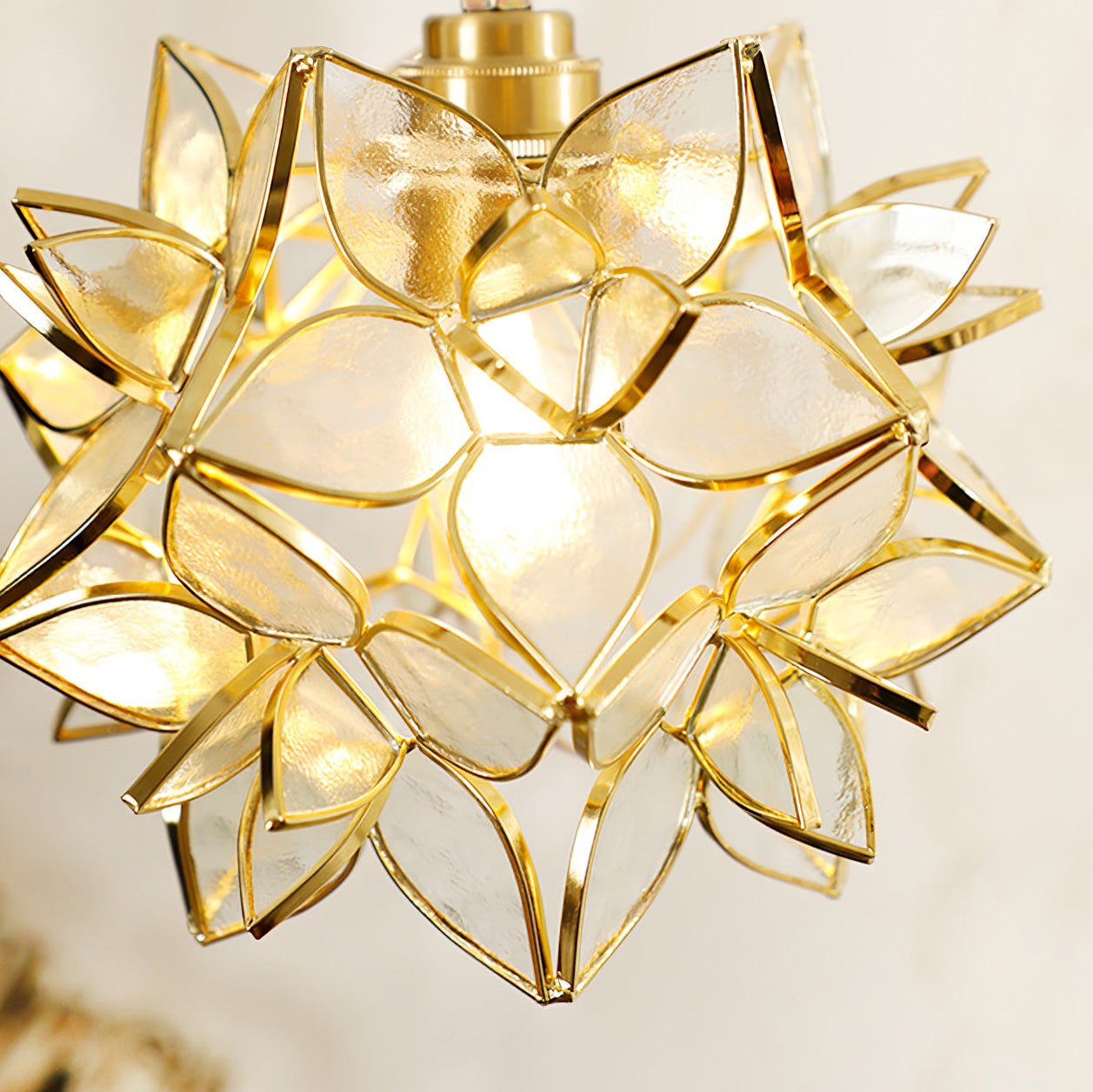 Romantische Handgeblazen Glazen Bloemen Hanglamp HL85