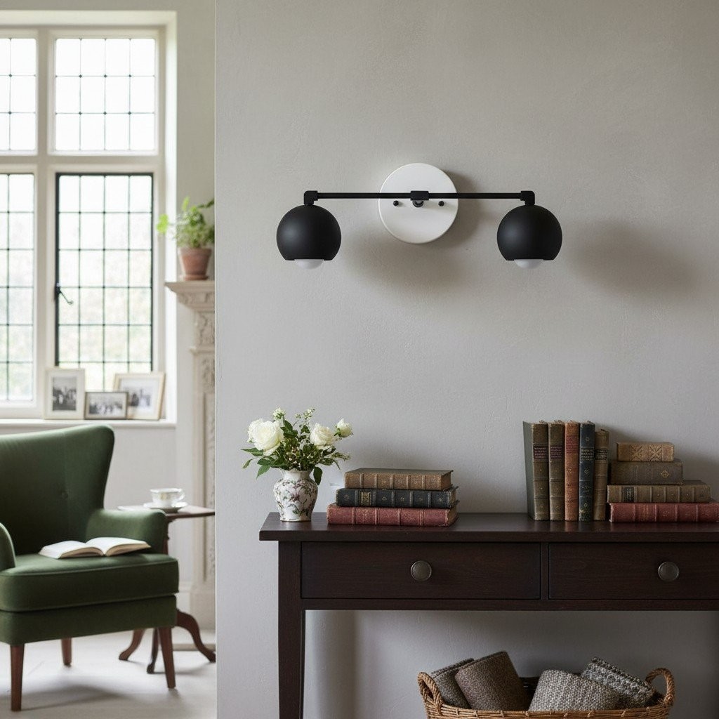 Metio Dome Decoratieve Badkamerlamp - Klassieke Bolvormige Badkamerwandlamp HL1686