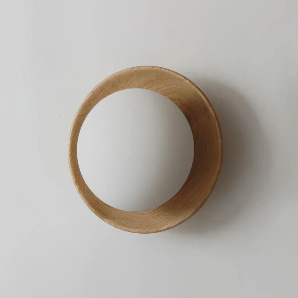 Scandinavische minimalistische LED-wandlamp van natuurlijk hout HL3333