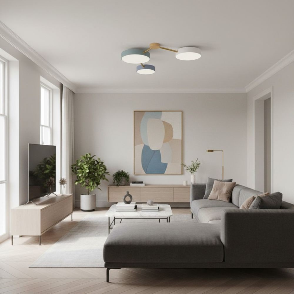 Nordic ronde LED plafondlamp - houten taklamp voor slaapkamer HL1347
