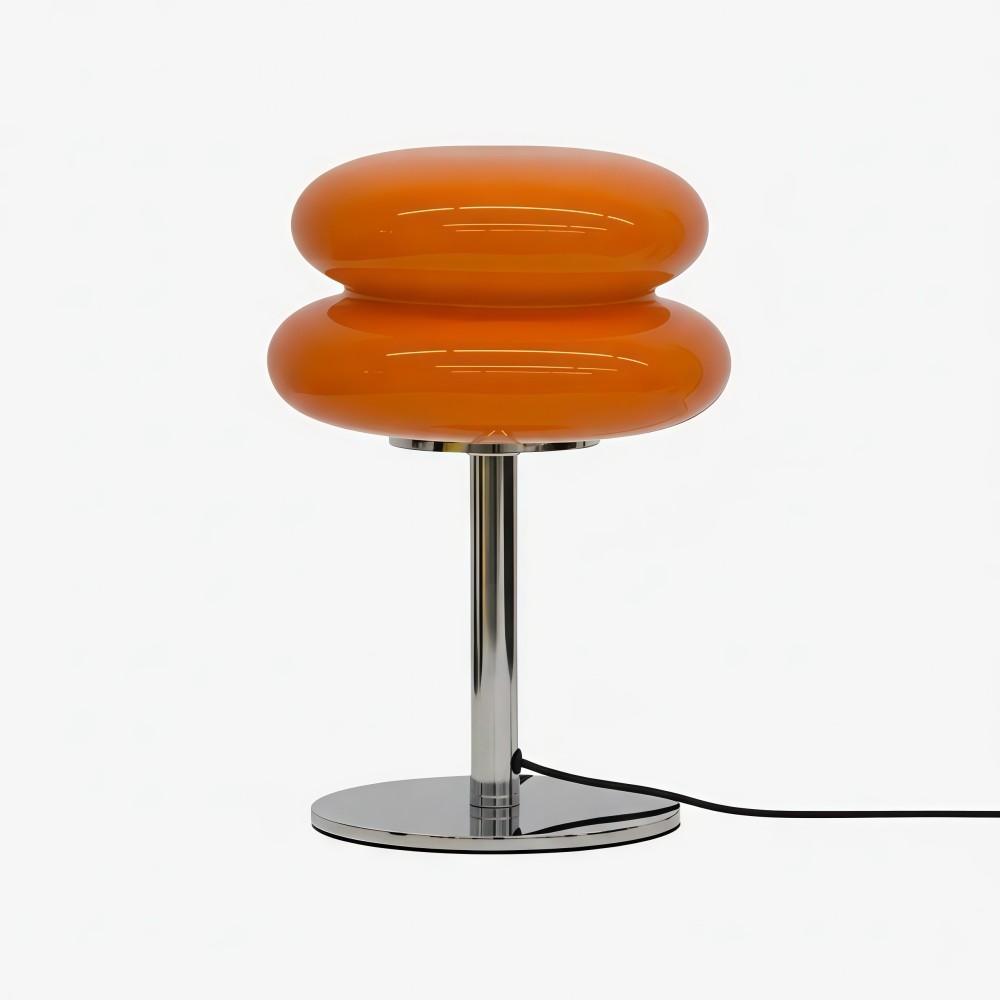 Bauhaus Dubbele Glazen Tafellamp - Sculpturale Gelaagde Nachtlamp voor Slaapkamer en Bureau HL22