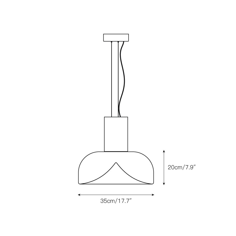 Aella glazen hanglamp HL3007