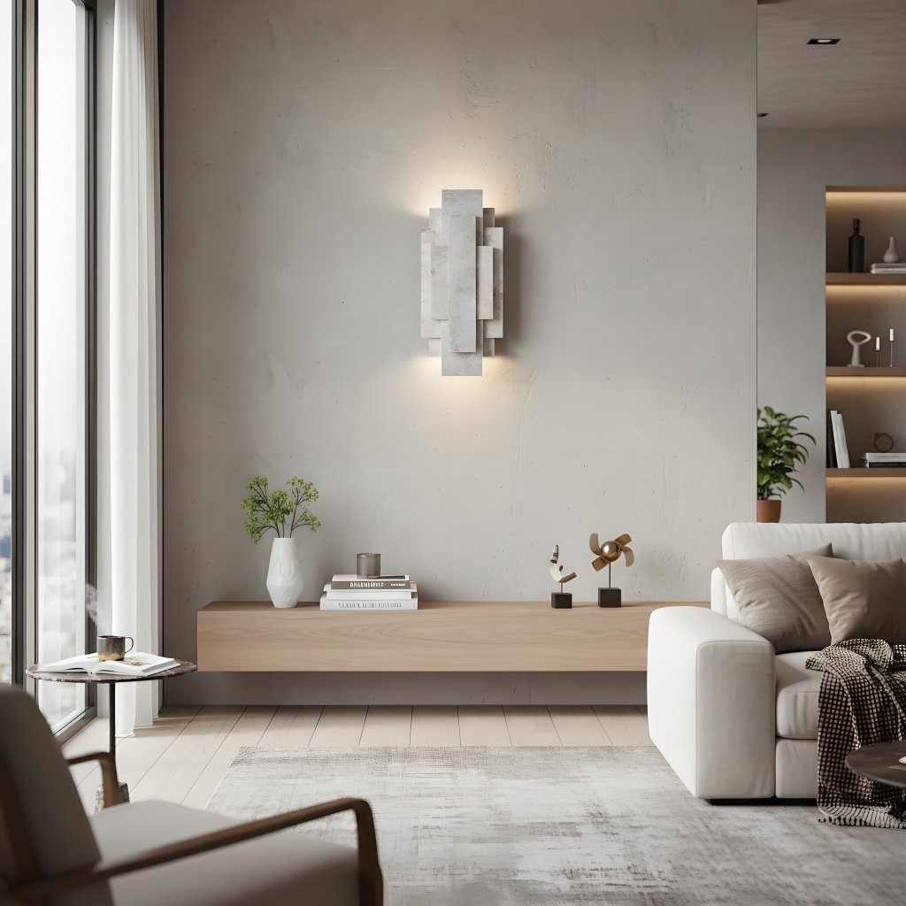 Kelsar Rechthoekige Wandlamp - Goud- en Zilverkleurige Afwerking voor Woonkamer of Slaapkamer HL2248