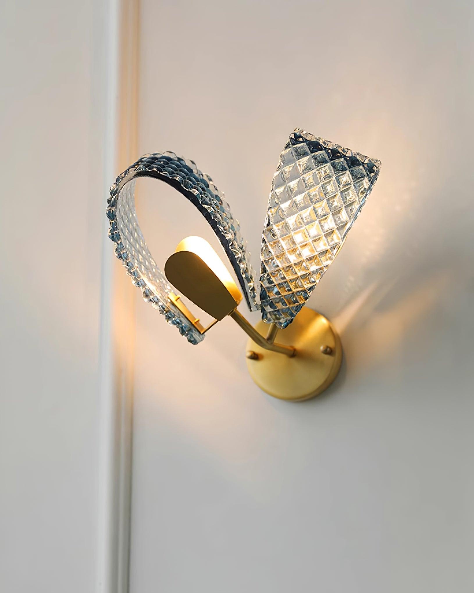 Creatieve Licht Luxe Blauwe Lint Wandlamp HL381