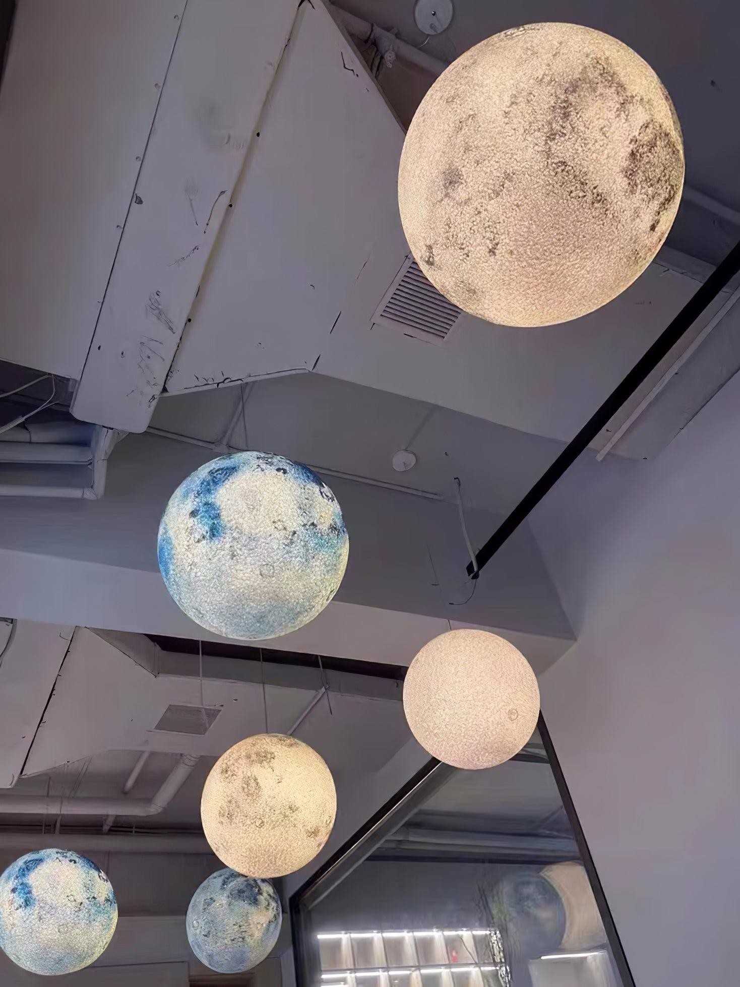 Planetaire Witte Maan Kroonluchter Geschikt Voor Woonkamer HL337