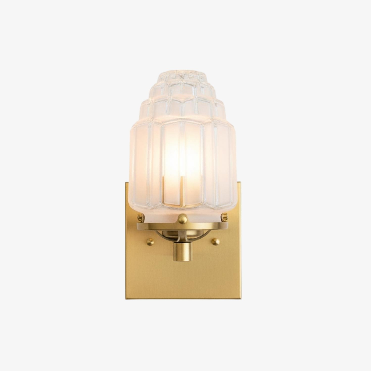 Tierlux Glazen Art Deco Wandlamp - Glazen Gematteerde Bollen met Wolkenkrabberbol HL1656