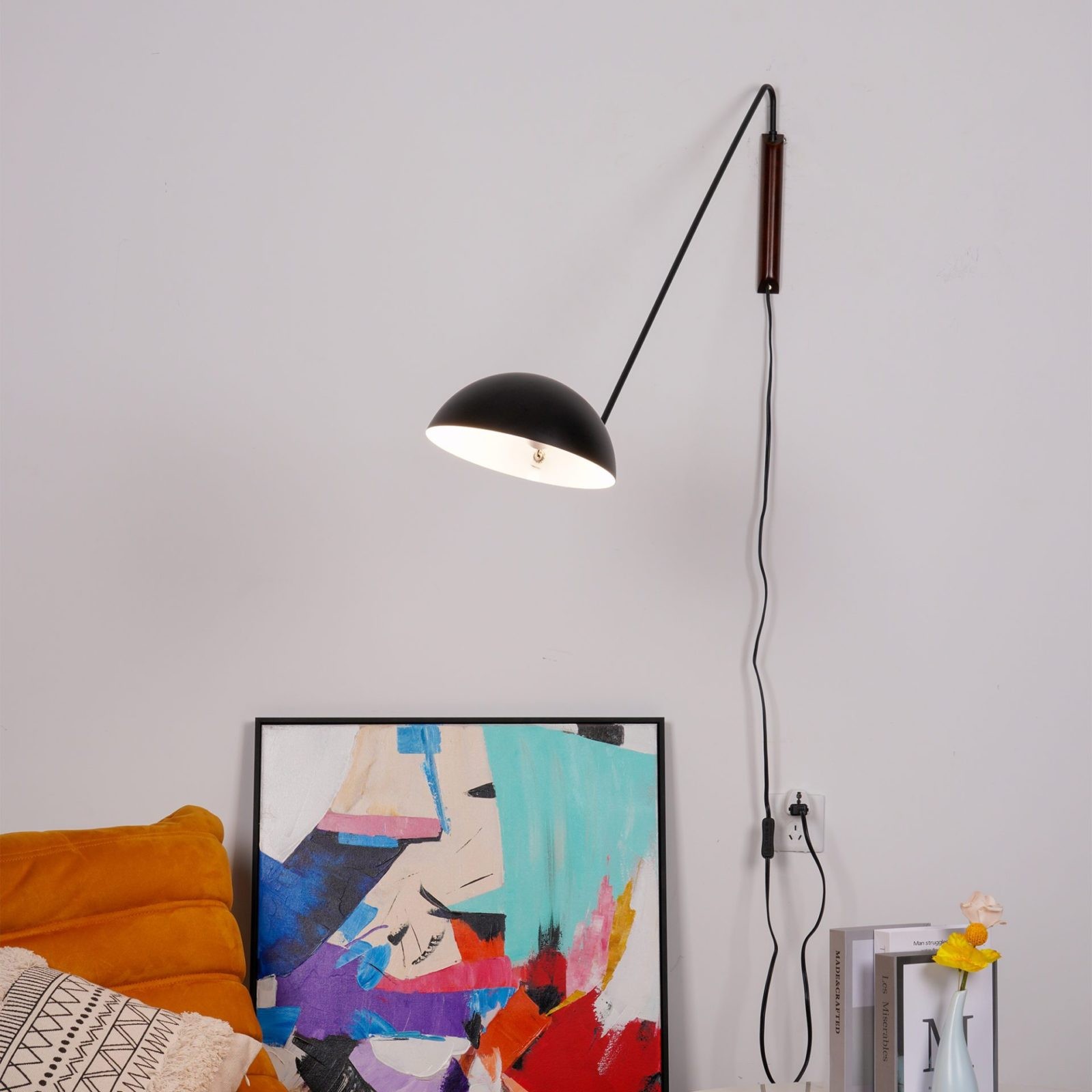 Moderne Swing Dome Messing Wandlamp