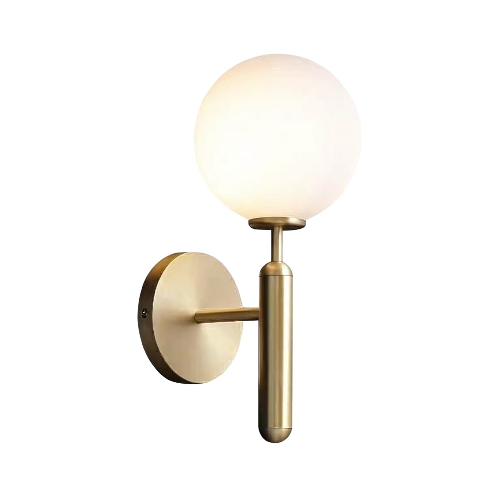 Moderne metalen wandlamp met melkachtige gloed HL3344