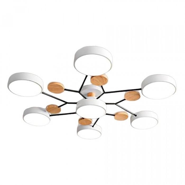 Nordic Vertakte Schijf LED Warm Witte Plafondlamp HL314