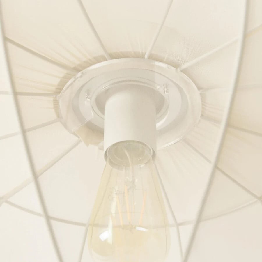 Lumifil plafondlamp met gedrapeerd gaas - Boho rustieke lamp met getextureerde kap voor woonkamer of slaapkamer HL1954