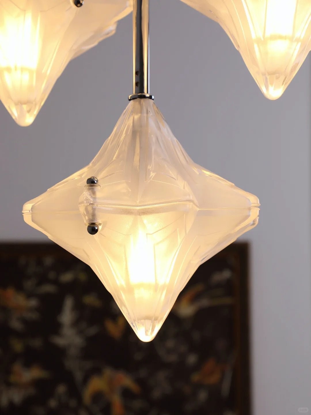 Art Deco Astris Star Kroonluchter - Decoratief armatuur van gematteerd glas voor eetkamer HL1791