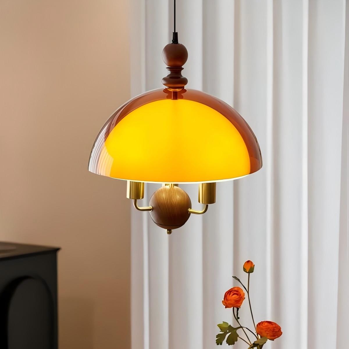 Middeleeuwse zonsondergang hanglamp - Acryl zwenkarmlamp HL1833
