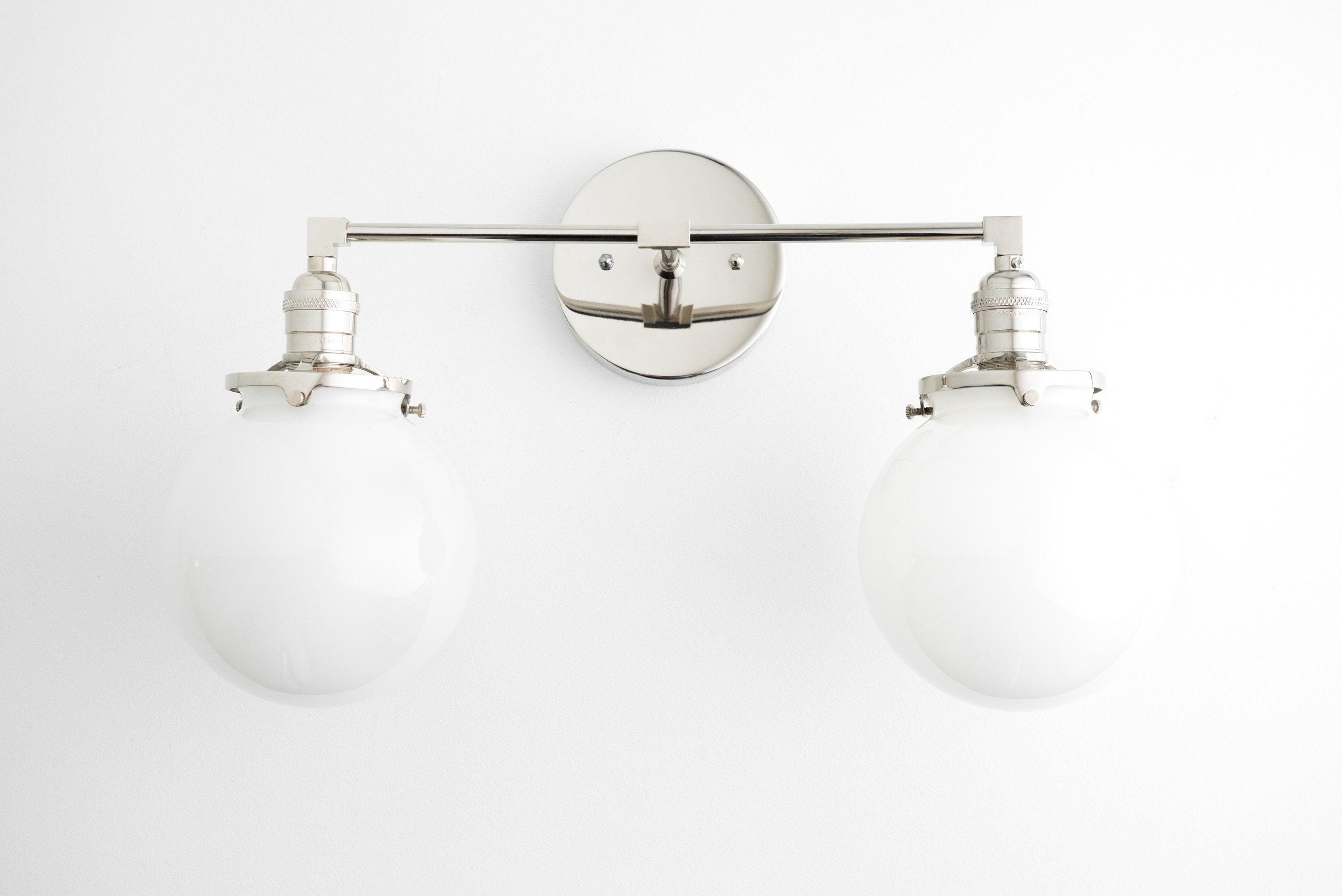 Lumio Globe glazen bol wastafellamp - moderne badkamerlamp met twee lampen HL1671