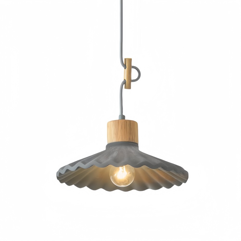 Cement Macaron hanglamp - moderne geplooide kap voor hal HL1328