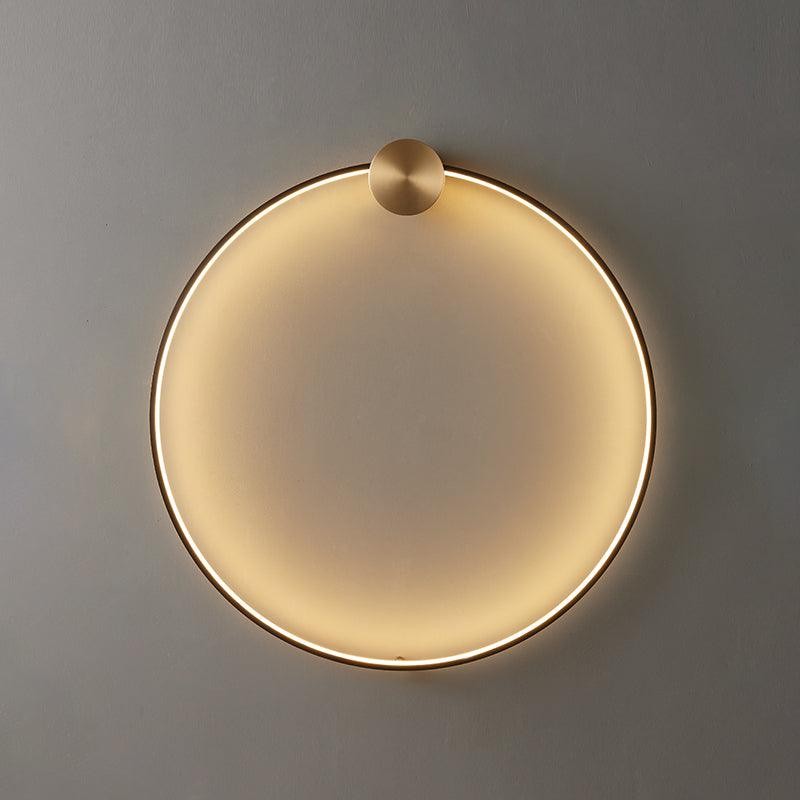 Minimalistische creatieve eenvoudige messing ronde LED-wandlamp HL776