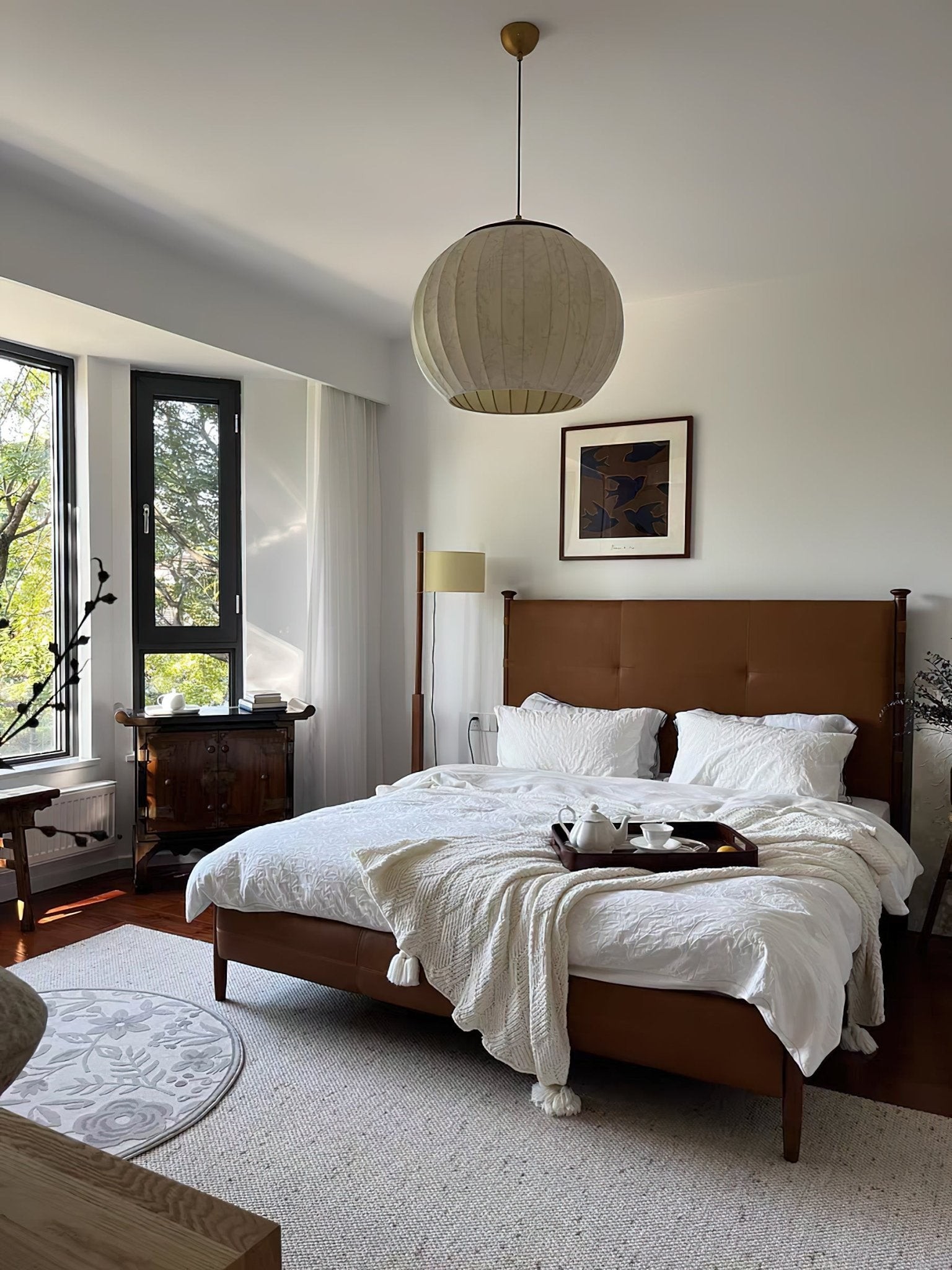 Japanse stijl stoffen lantaarn hanglamp HL547