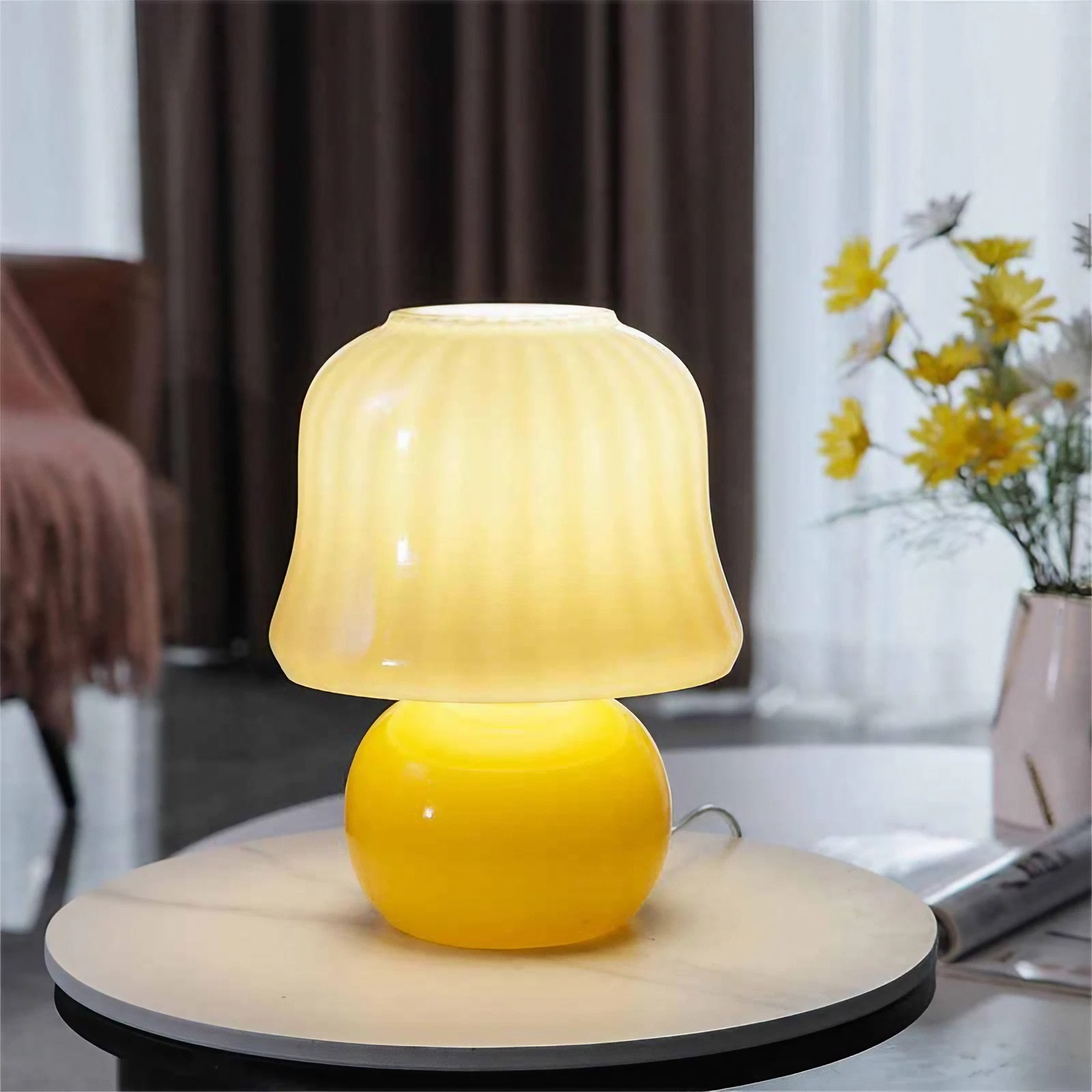 Vintage Mushroom LED Glazen Tafellamp HL11