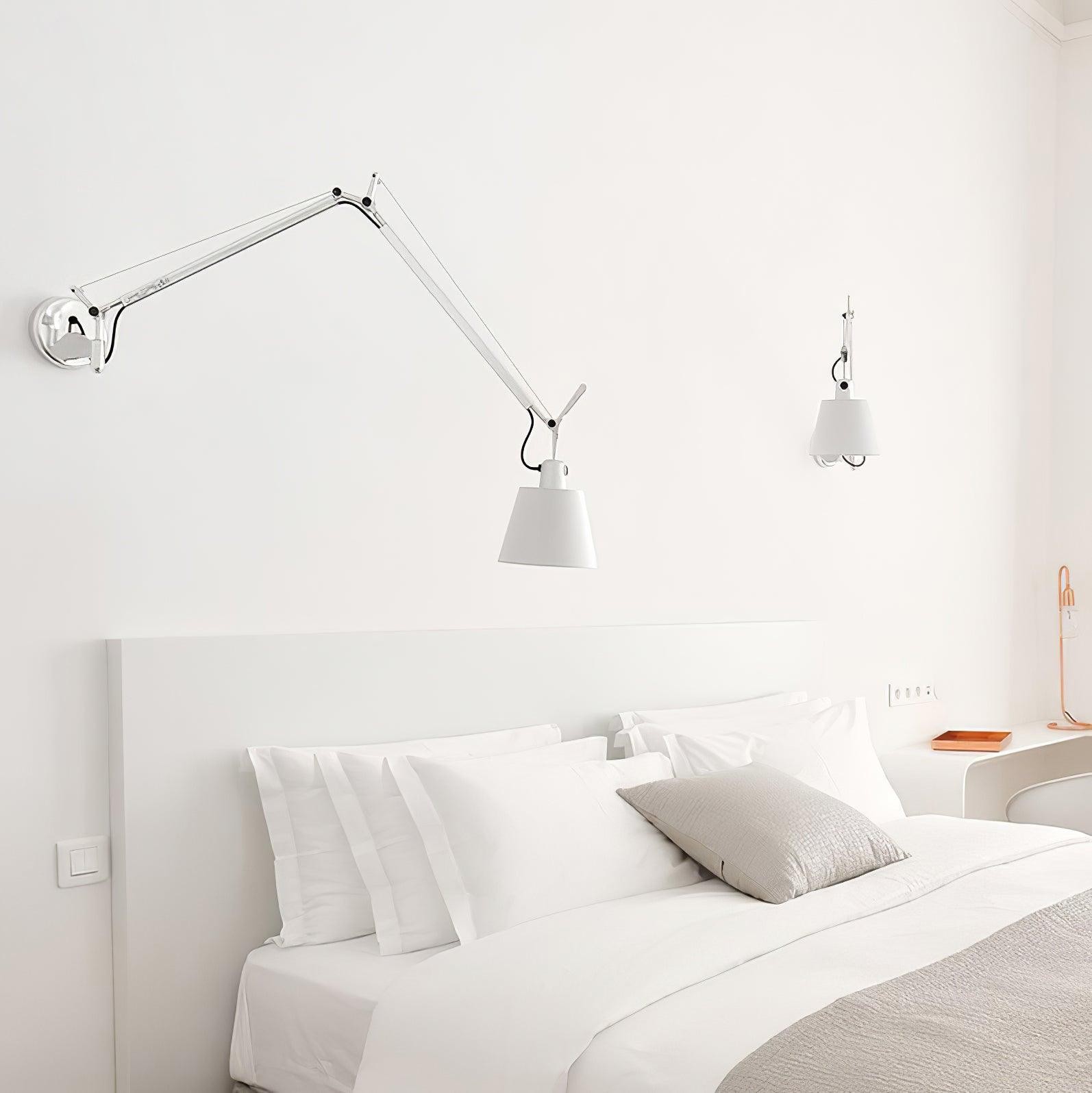 Moderne metalen wandlamp met emmerdesign en wip HL1109