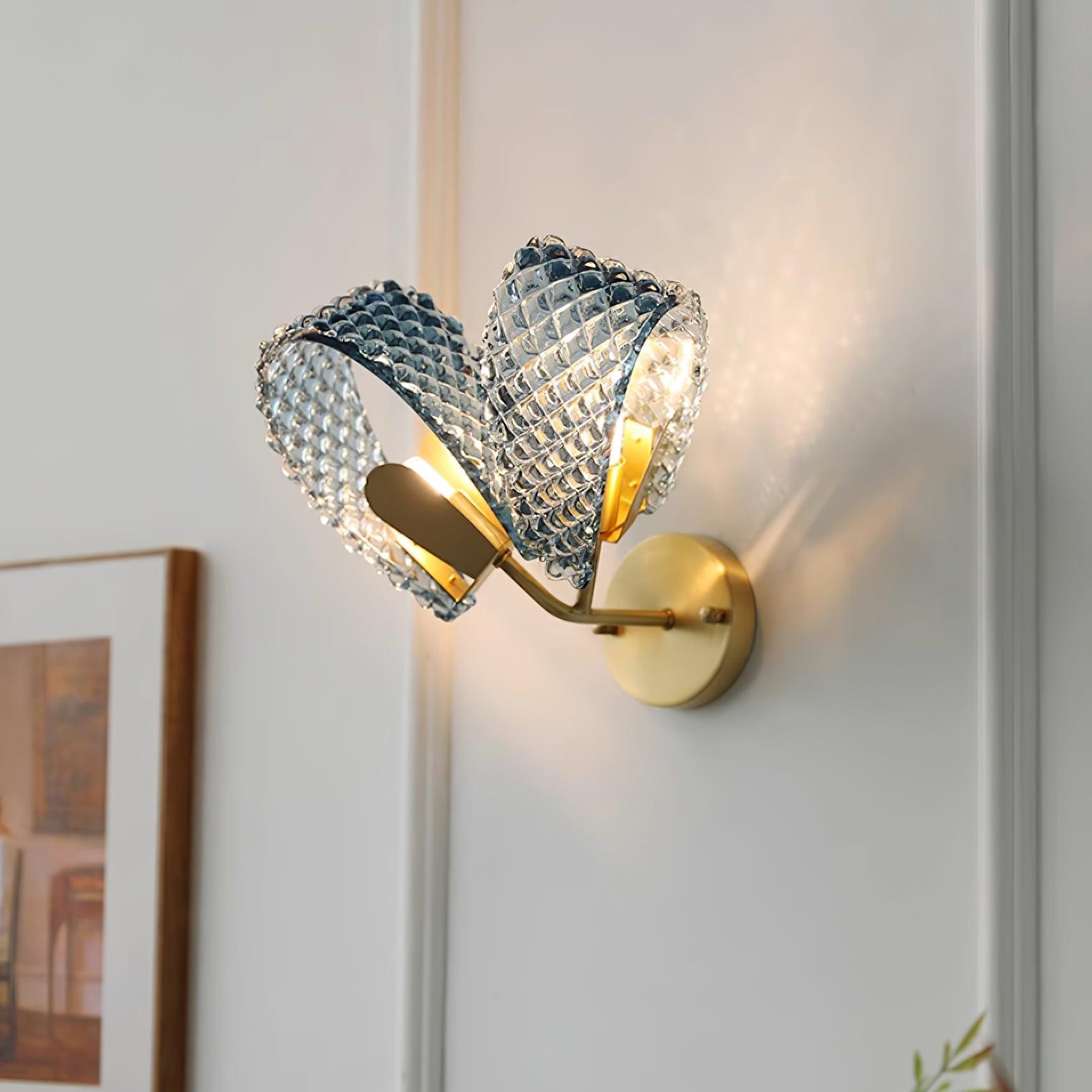 Creatieve Licht Luxe Blauwe Lint Wandlamp HL381