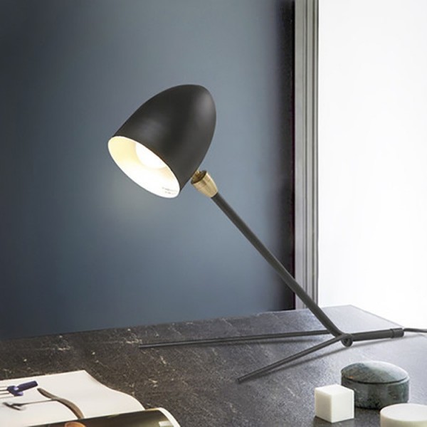 Driepoot Cocotte Metalen Tafellamp Zwart of Wit