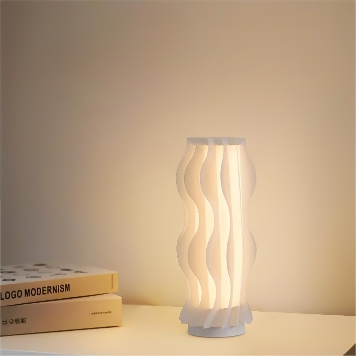 Damp Hula Wave vormige tafellamp voor slaapkamer