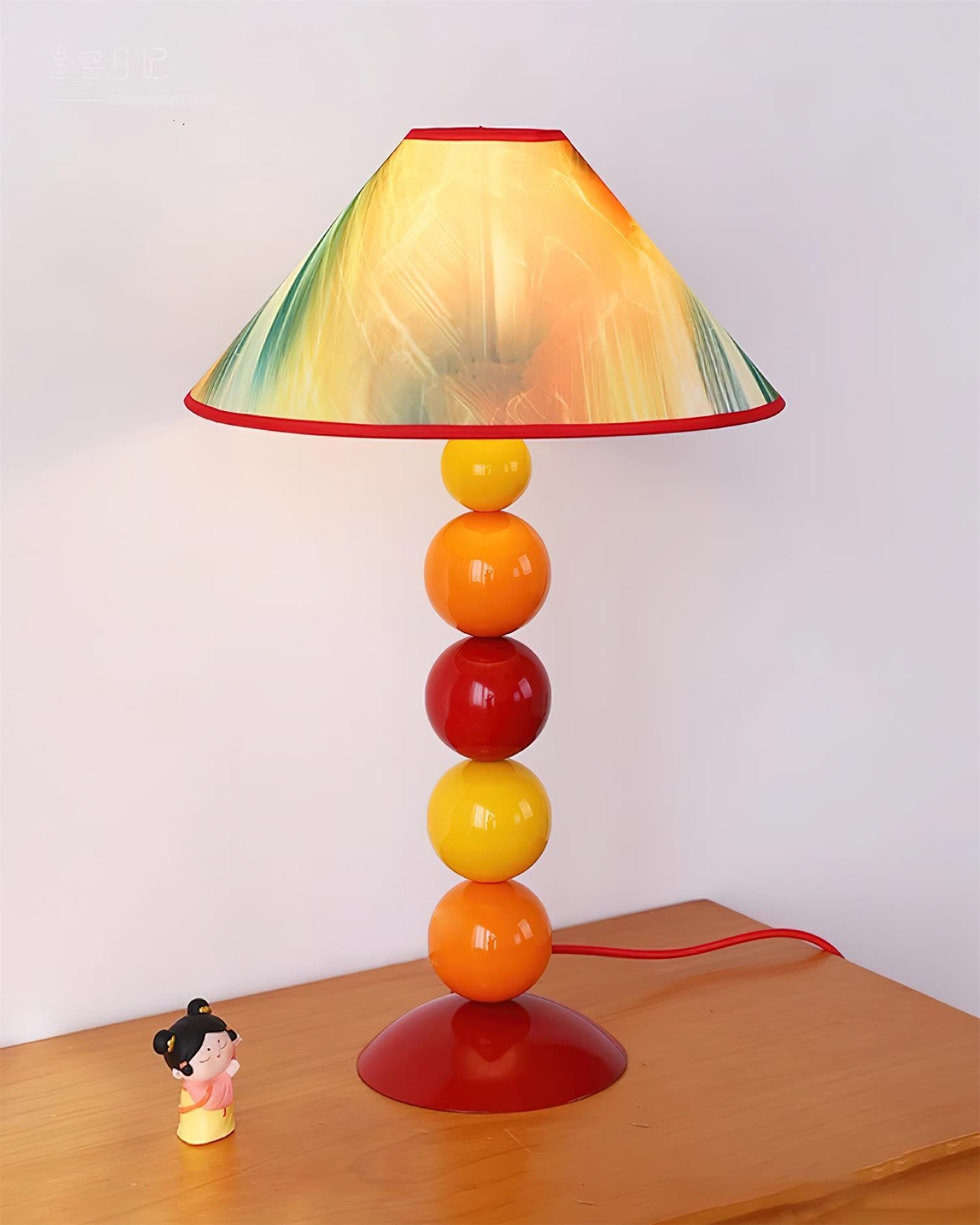 Retro kleurrijke stapelbare bal tafellamp HL724