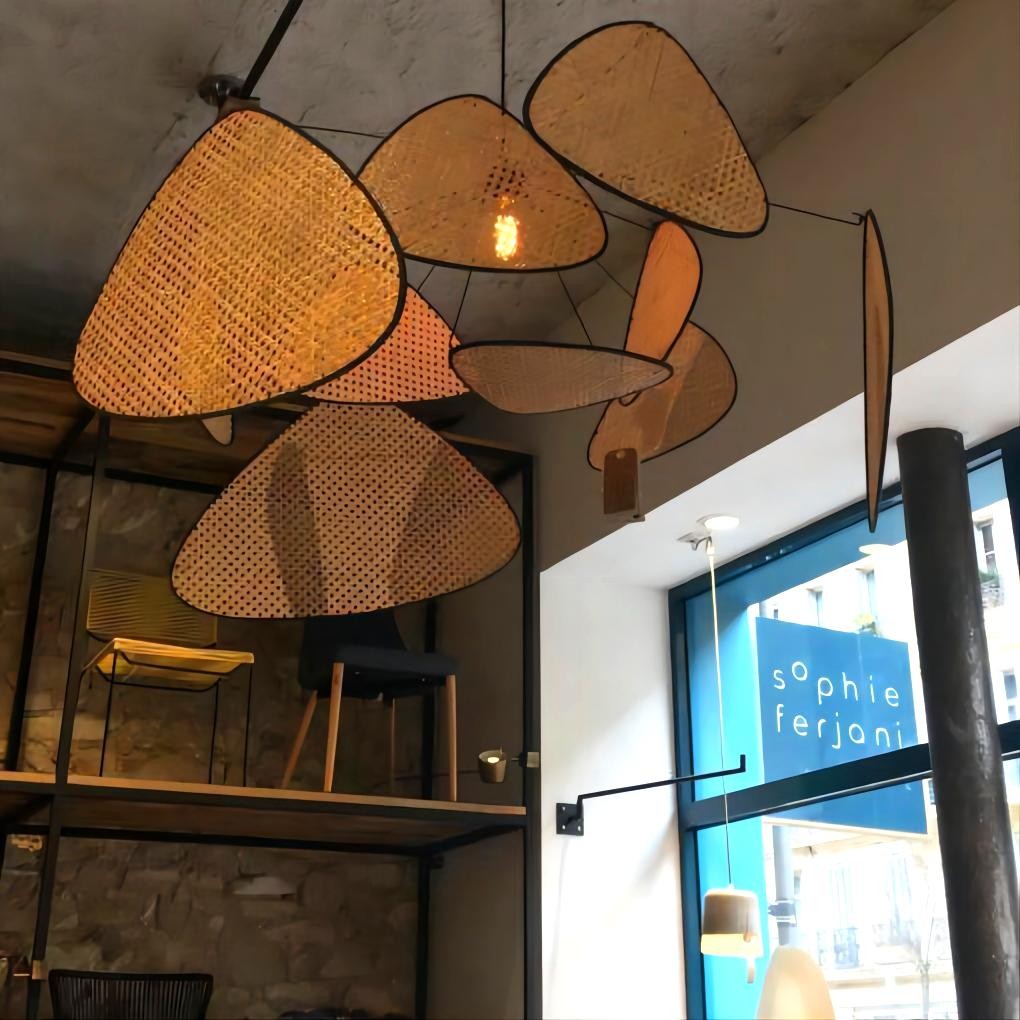 Natuurlijk Rotan Hanglamp Screen Cannage